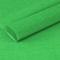 Бумага гофрированная 563 ярко зеленый  Италия  50см*2,5м 180гр.60рул/тм