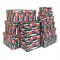 Набор коробок № 10 Прямоугольные глубокие Фламинго 10шт 32*19,5*12,5см