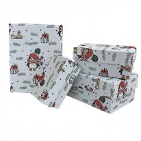 Набор коробок НГ № 6 Пингвины с подарками.  4шт" 15см*11см*7см 460000006010